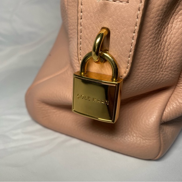Cole Haan Dorset Leather Satchel Pink With Gold Hardwares Missing Long Strap - Picture 4 of 16